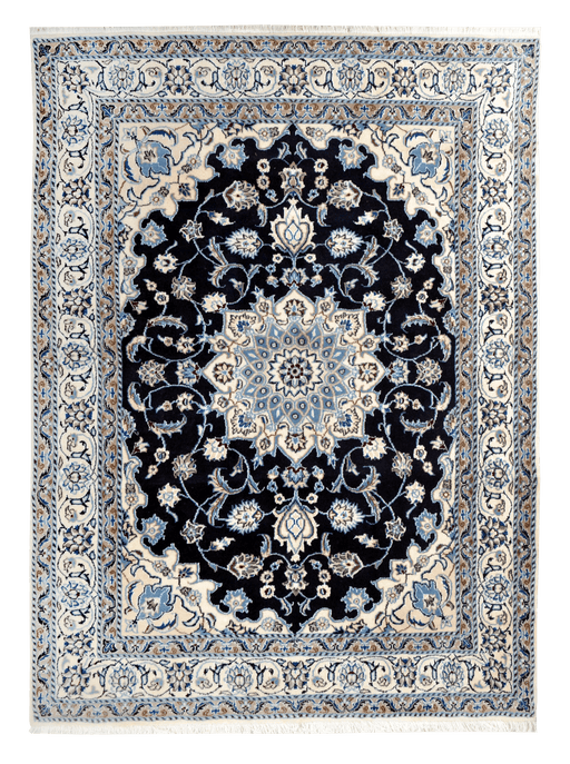 Nain Trading Handknotted Patchwork Rug 6'7x5'0 Rost/Dunkelblau (Wool, Iran/Persia)