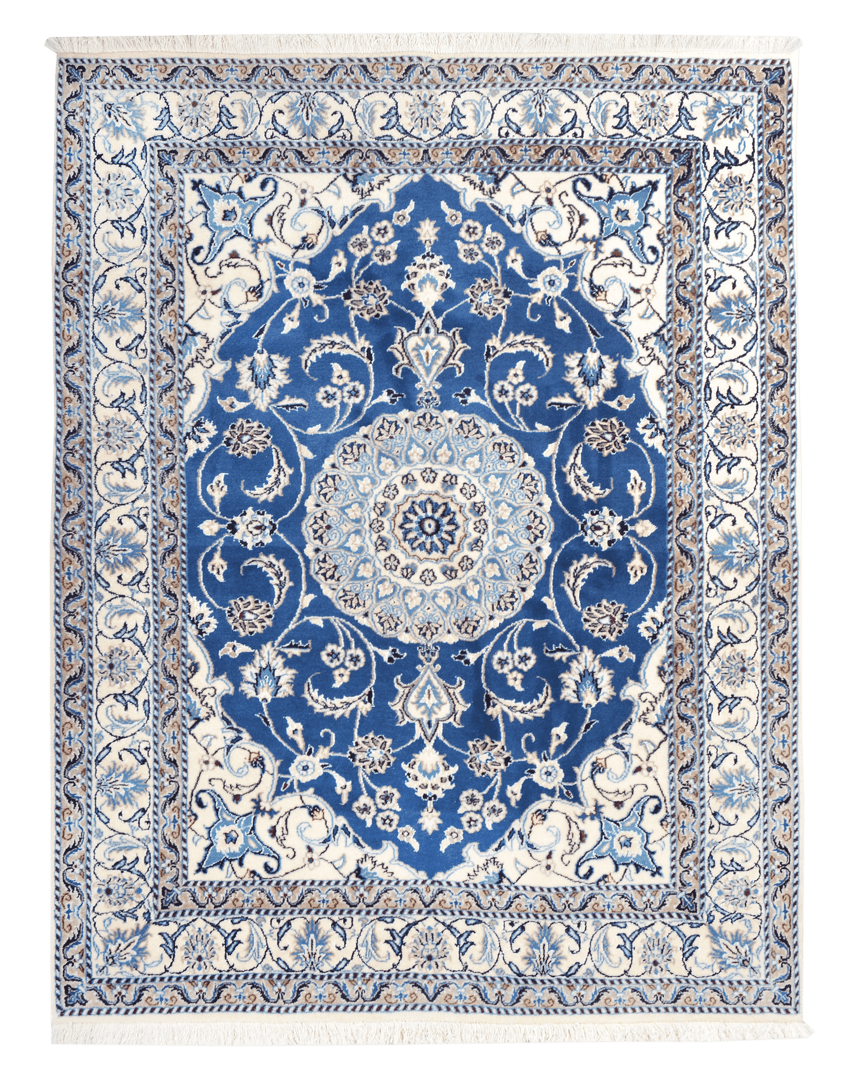 Authentic Nain Cream Wool Area Rug — Cam Rugs