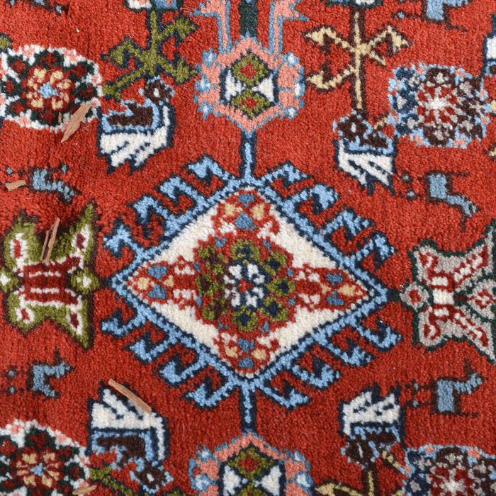 Authentic Persian Kashkoli 6'5" x 9'6" Hand-Knotted Red Wool Rug
