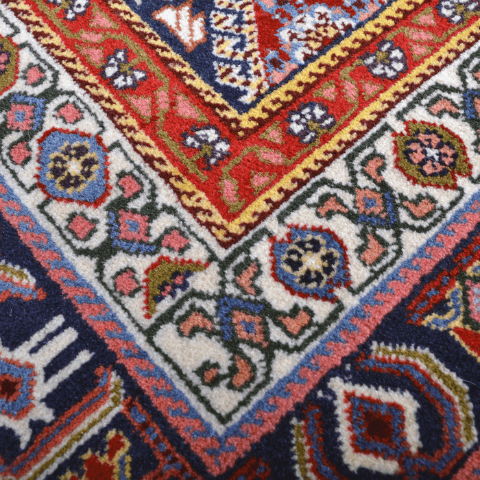 Authentic Persian Kashkoli 6'5" x 9'6" Hand-Knotted Red Wool Rug
