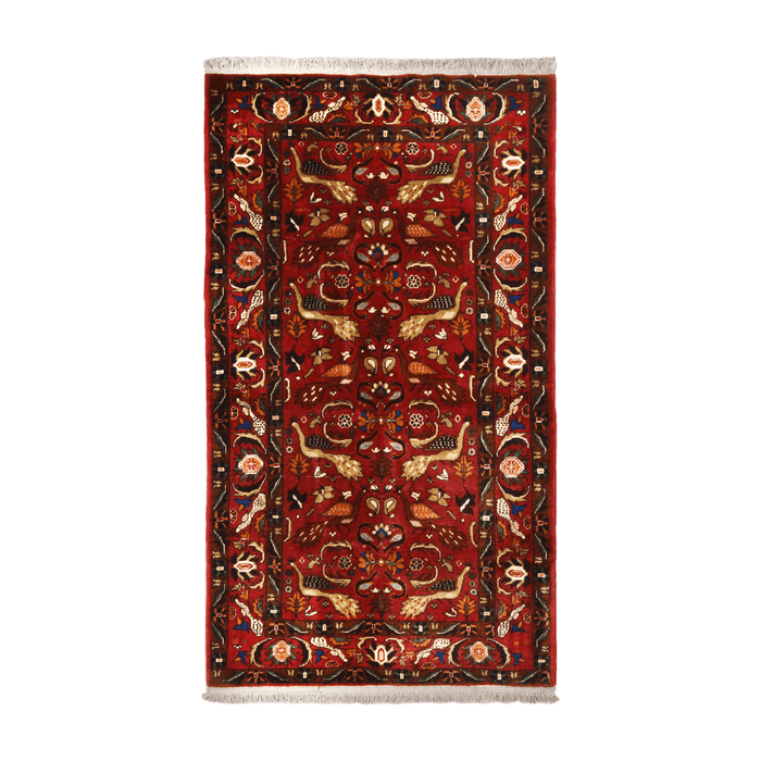 Authentic Persian Tribal Hamadan 3'6" X 6'4" Wool Rug