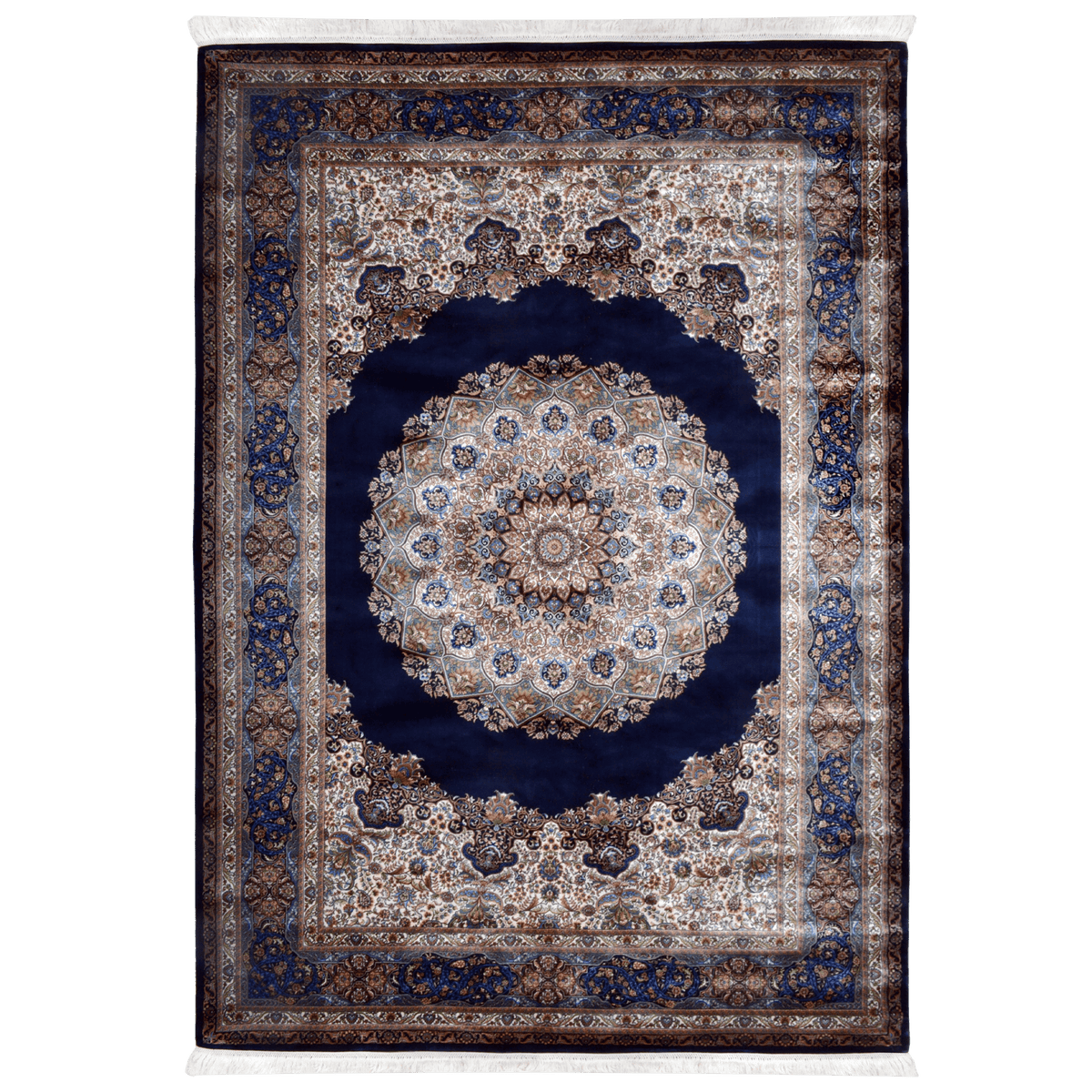 Authentic Modal Silk Navy Area Rug — Cam Rugs