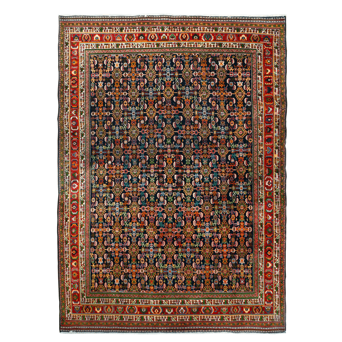 Authentic Persian Kashkoli 6'5" X 9'6' Hand-Knotted Red Wool Rug