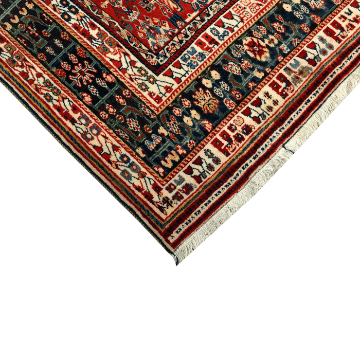 Authentic Persian Kashkoli 6'5" X 9'7" Hand-Knotted Red Wool Rug