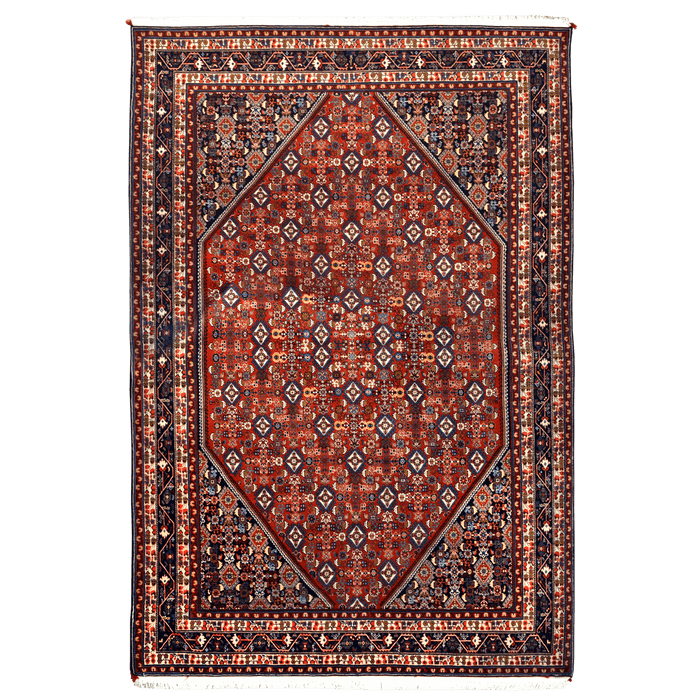 Authentic Persian Kashkoli 6'5" X 10' Hand-Knotted Red Wool Rug