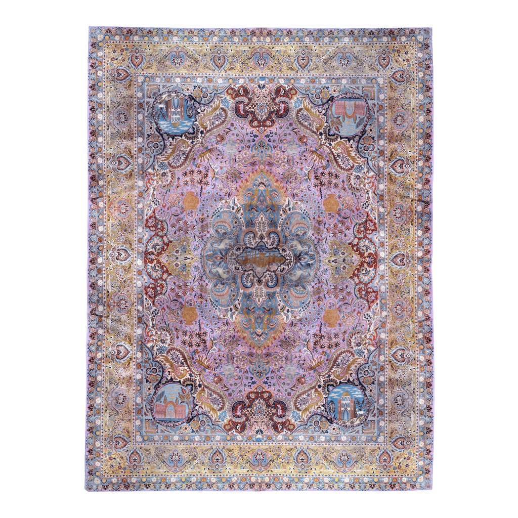 3x4.8 Persian Tabriz Wool Area Rug