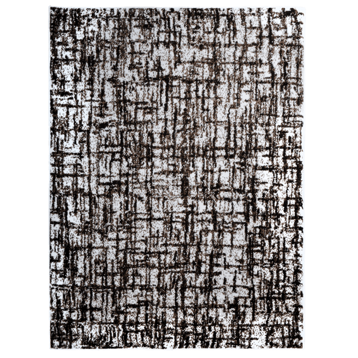Amelie Black White Abstract Rug
