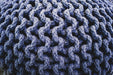 Chunky Knit Pouf - Blue - CAM Living