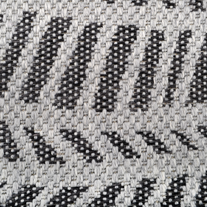Illusion Grey Geometric Outdoor Rug