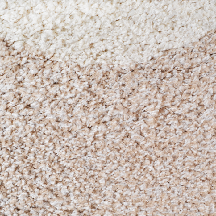 Detail of a CamRugs.Ca cream modern shag area rug.