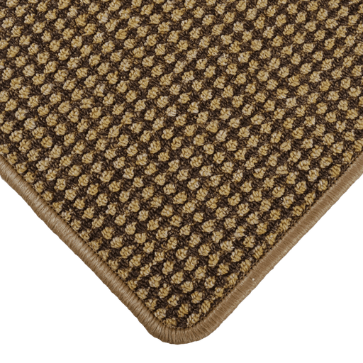 Corner of a CamRugs.Ca brown solid utility area rug.