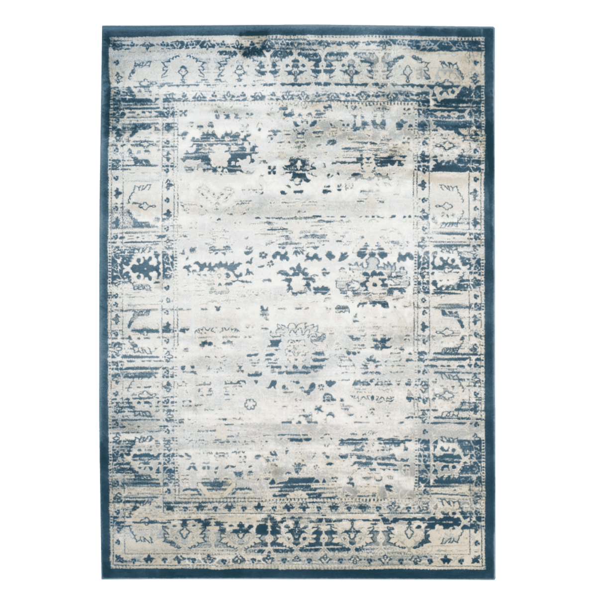 Annex Distressed Blue Area Rug — Cam Rugs