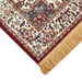 Corner of a CamRugs.Ca red traditional washable accent mat.