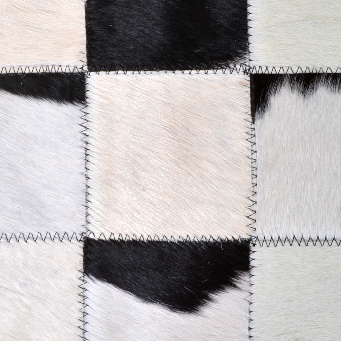 Naturals Collection Vintage 4'5" X 6'5" White Cowhide Area Rug
