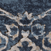 Detail of a CamRugs blue floral traditional area rug.