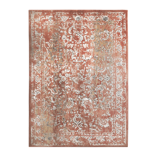 CamRugs red distressed traditional area rug.