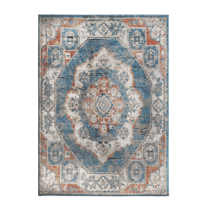 CamRugs blue distressed traditional area rug.
