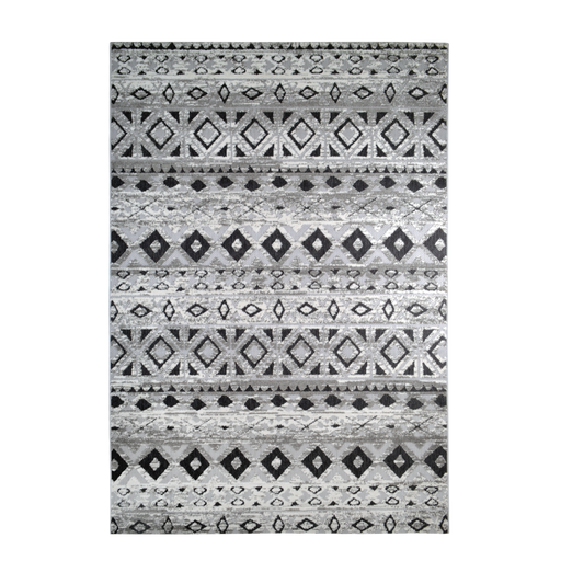 CamRugs grey geometric area rug.