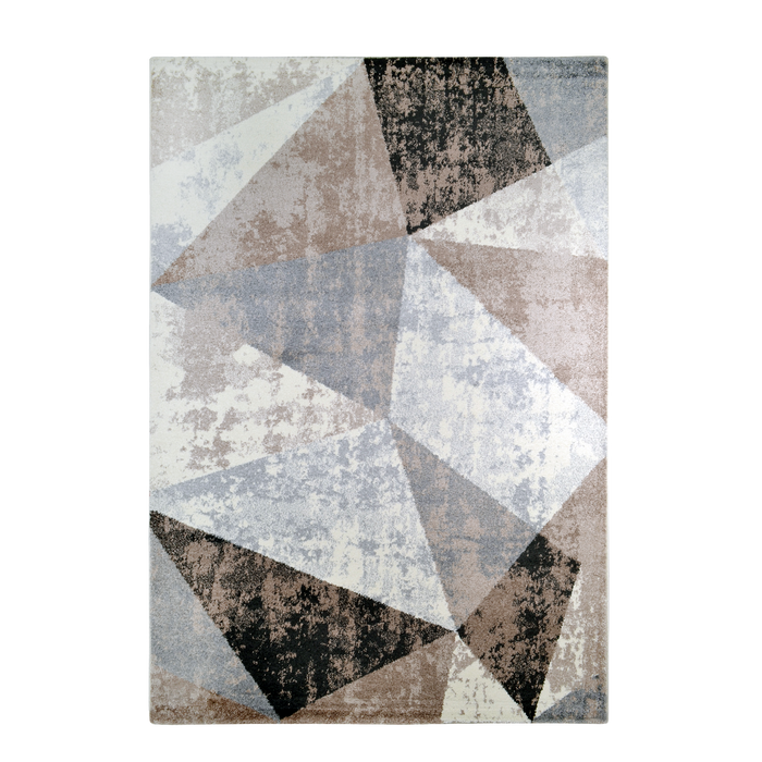 Super Soft Grey Abstract Rug