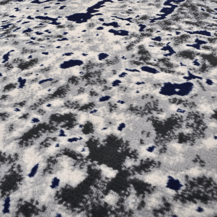 Amelie Grey | Blue Abstract Rug