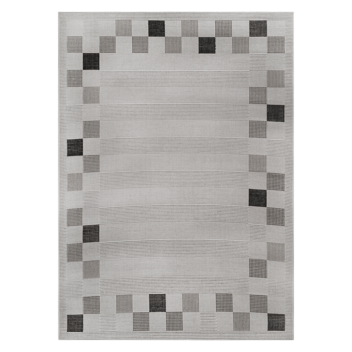 Country Elite Bordered Grey Outdoor Rug