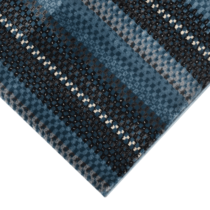 Blue Checkered Area Rug