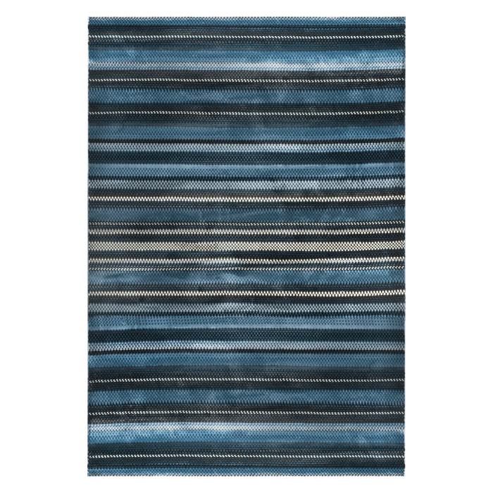 Blue Checkered Area Rug