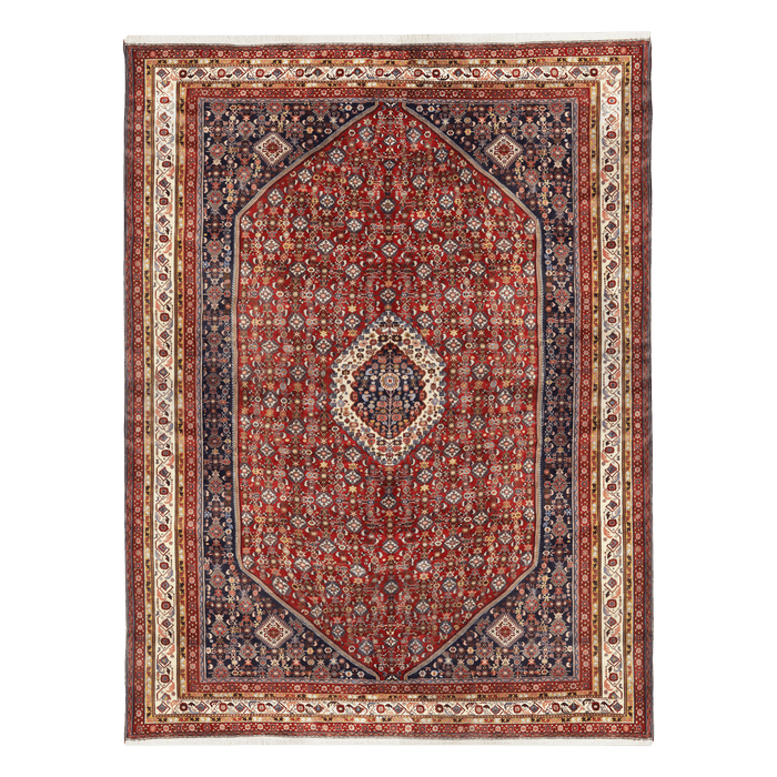 Authentic Palace Persian Kashkoli 12'4" x 18'8" Hand-Knotted Red Wool Rug