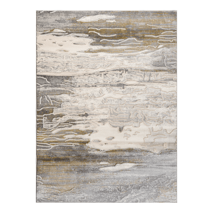 Sable Grey Beige Abstract Rug