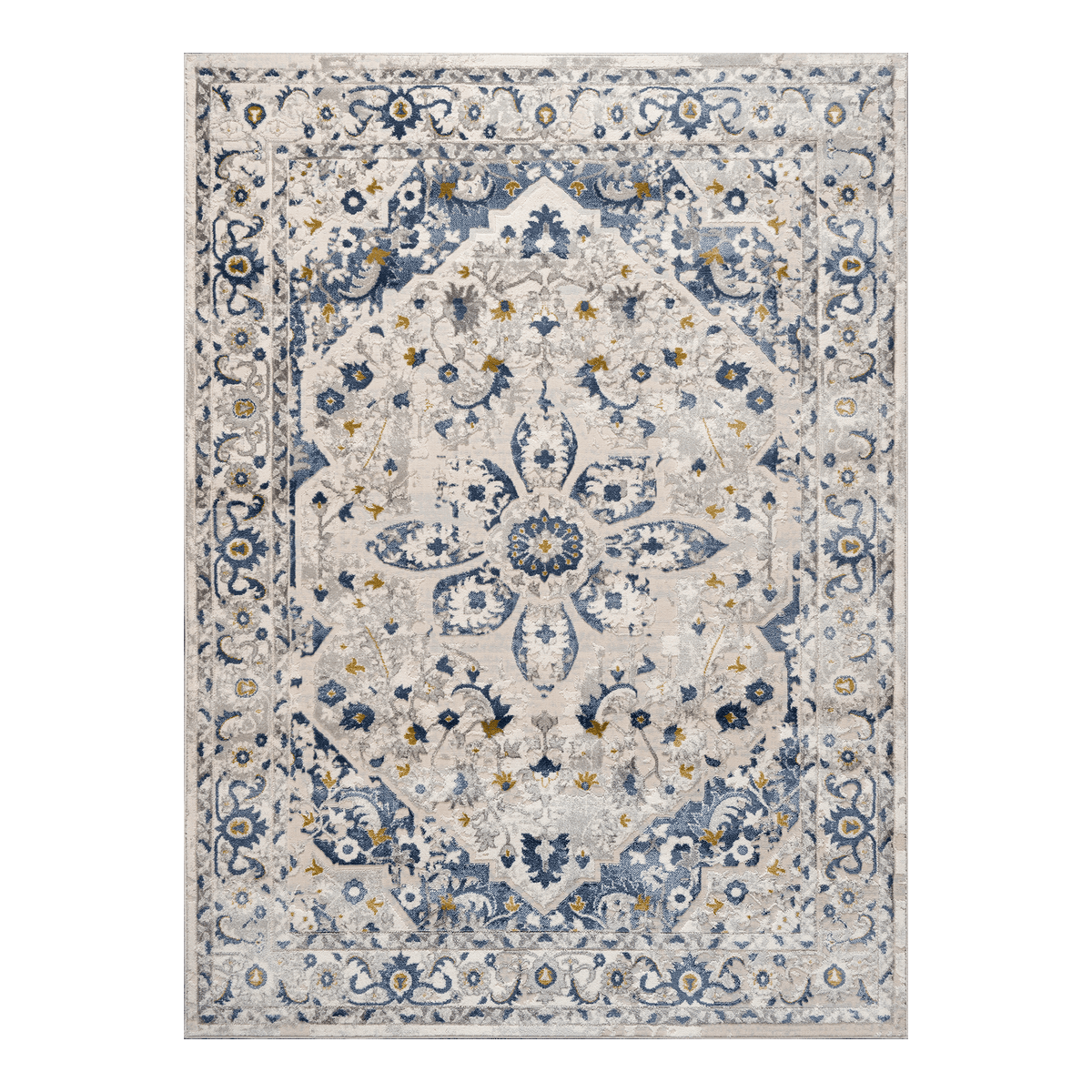 Sable Grey Blue Traditional Rug — Cam Rugs