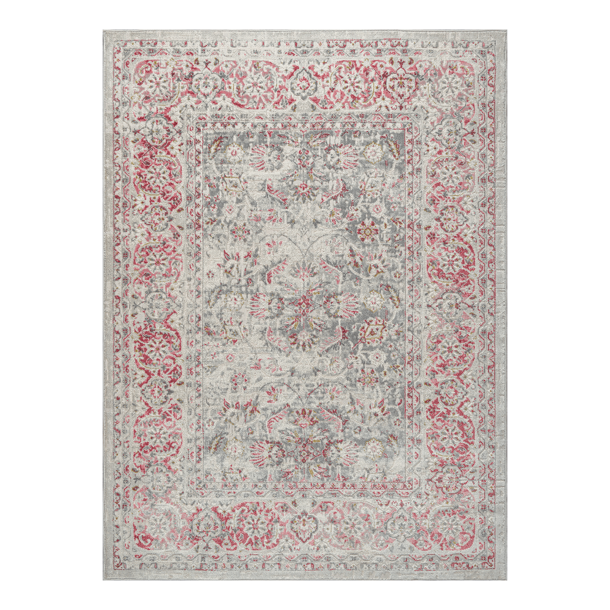 Sable Grey Red Traditional Rug — Cam Rugs